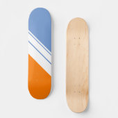 Dicke, helle, orange hellblaue Streifen Skateboard (Vorderseite)