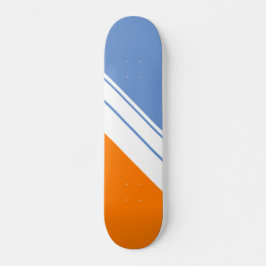 Dicke, helle, orange hellblaue Streifen Skateboard