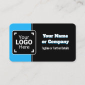 Dicke, helle Sky Blue, Black & White Own Marke Visitenkarte (Vorderseite)