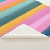 Dicke, helle Wasserfarben Streifen farbenfroh, sti Sherpadecke (3/4)