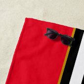 Dicke, hellgelbe Schwarz-weiße Streifen Strandtuch (Beispiel)