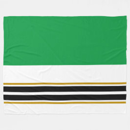 Dicke, hellgrüne, weiße Twin Black Racing Streifen Fleecedecke