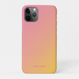 Dicke, hellrosa, gelbgelbe Gradient Ombré Case-Mate iPhone Hülle