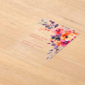 Dicke, hellrosa Orangefarbene Blumenzehen Acryleinladungen (Ablage )