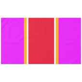 Dicke, hellrosa, rot-gelb-weiße Streifen Tischdecke (Vorderseite (Horizontal))