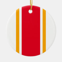 Dicke, hellrote, gelbe, sportliche Streifen