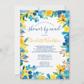 Dicke Herbstblumen Blumenbeete Brautparty per Post Einladung (Vorderseite)