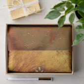 Dicke Imitate Gold Viktorianische Ornament Orange Seidenpapier (Geschenk)