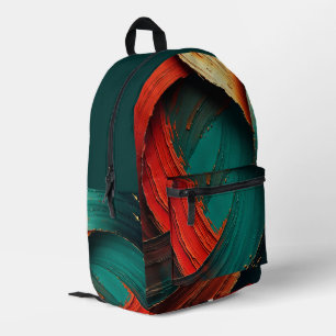 Dicke Impasto-Öl gemalte Abstraktion Bedruckter Rucksack