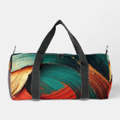 Dicke Impasto-Öl-gemalte Abstraktion Duffle Bag (Rückseite)