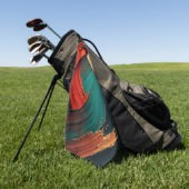 Dicke Impasto-Öl gemalte Abstraktion Golfhandtuch (Gras)
