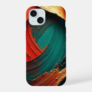 Dicke Impasto-Öl gemalte Abstraktion iPhone 15 Hülle