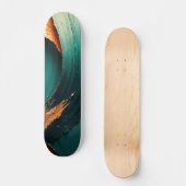 Dicke Impasto-Öl-gemalte Abstraktion Skateboard (Vorderseite)