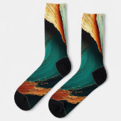 Dicke Impasto-Öl gemalte Abstraktion Socken (Linkes Detail)