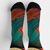 Dicke Impasto-Öl gemalte Abstraktion Socken (Oben)
