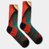 Dicke Impasto-Öl gemalte Abstraktion Socken (Rechts)