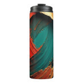 Dicke Impasto-Öl-gemalte Abstraktion Thermosbecher (Vorderseite)