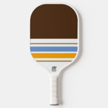 Dicke Kakaobraun, blau, gelb, Streifen