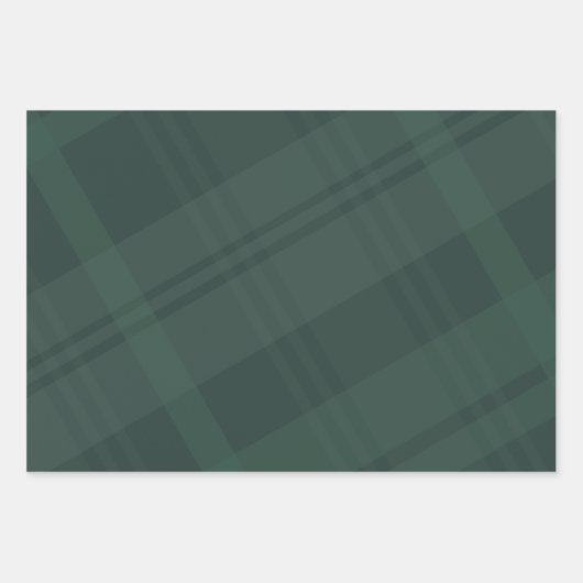 Dicke karierte, dunkelgrüne Seefahrt Geschenkpapier Set (Vorderseite)