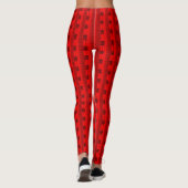 Dicke Karierte Red & Black Fun Gemustert Leggings (Rückseite)