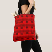Dicke Karierte Red & Black Fun Gemustert Tasche (Von Nahem)