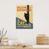 Dicke Katze Badezimmer Schild – Lustige Katze Bade (Küche)