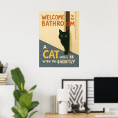 Dicke Katze Badezimmer Schild – Lustige Katze Bade (Heimbüro)