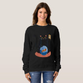 Dicke Katze Killerfisch-Todeskarte Sweatshirt (Vorne ganz)