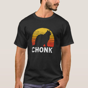 Dicke Katze Lustige Fette Katzen Meme Retro Katzen T-Shirt