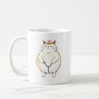 Dicke Katzen-Krankenschwester-Tasse - Lustiges Ges Kaffeetasse