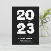 Dicke Klasse des Abschlusses für schwarze Fotos mi Einladung (Stehend Vorderseite)