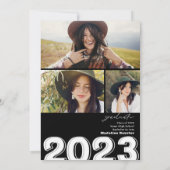 Dicke Klasse des Abschlusses für schwarze Fotos mi Einladung (Rückseite)