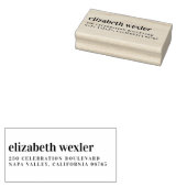 Dicke Kleinschreibung Typografie und Rücksendeadre Gummistempel (Stempel)