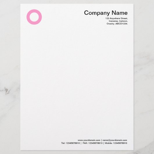 Dicke Kreis - Rosa Briefbogen (Vorderseite)