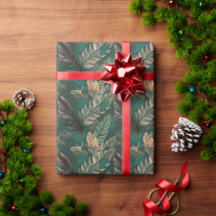 Dicke Leaf Nahtloses Muster Geschenkpapier