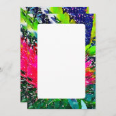 Dicke, lebendige Farbe des Blumenwassers Einladung (Vorne/Hinten)