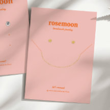 Dicke, lebhafte, rosa, orangefarbene Kette und Ohr