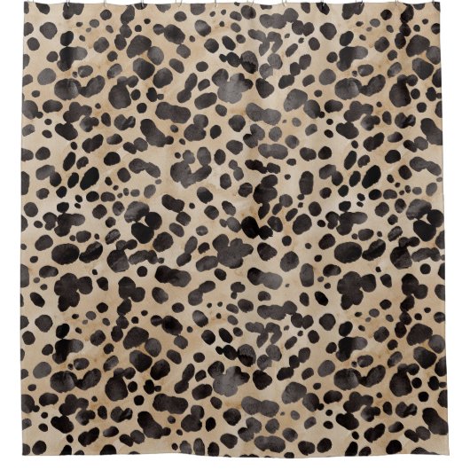 Dicke Leopard Druckduschvorhang Duschvorhang (Vorderseite)