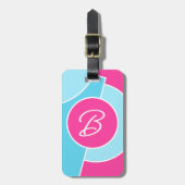 Dicke, leuchtende Fun Chic Abstrakt Circles Art Pa Gepäckanhänger (Vorderseite vertikal)