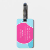 Dicke, leuchtende Fun Chic Abstrakt Circles Art Pa Gepäckanhänger (Rückseite vertikal)