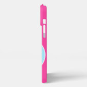 Dicke, leuchtende Fun Chic Abstrakt Circles Art Pa iPhone Hülle (Linke Seite)