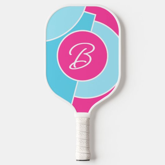 Dicke, leuchtende Fun Chic Abstrakt Circles Art Pa Pickleball Schläger (Vorderseite)
