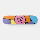 Dicke, leuchtende Fun Chic Abstrakt Circles Art Pa Skateboard (Horizontal)