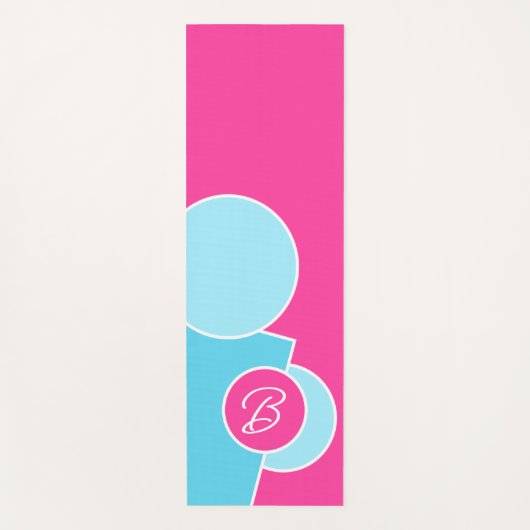 Dicke, leuchtende Fun Chic Abstrakt Circles Art Pa Yogamatte (Vorderseite)