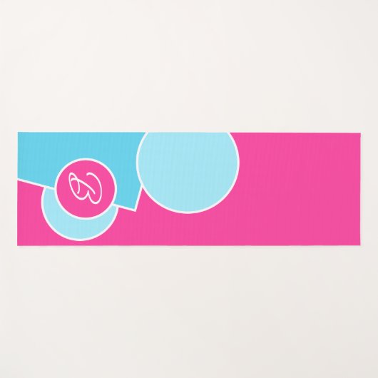 Dicke, leuchtende Fun Chic Abstrakt Circles Art Pa Yogamatte (Vorderseite (Horizontal))