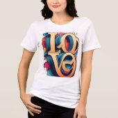 Dicke Liebe & Joy Abstrakt Graphic T-Shirt Tri-mix Tri-Blend Shirt (Vorderseite)