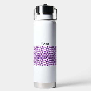 Dicke Lila Clematis-Blume Personalisiert Trinkflasche