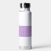 Dicke Lila Clematis-Blume Personalisiert Trinkflasche (rechts)