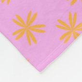 Dicke Lila Orange Tropical Floral Botanical Fleecedecke (Ecke)