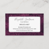 Dicke Lila Rock Textur Visitenkarte (Rückseite)